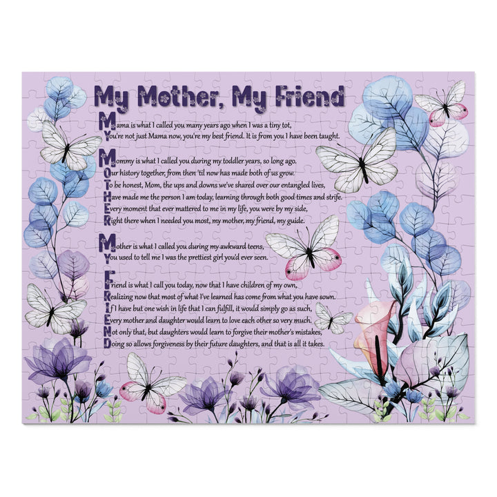 My Mother, My Friend Acrostic Poem Jigsaw Puzzle - Tin Box