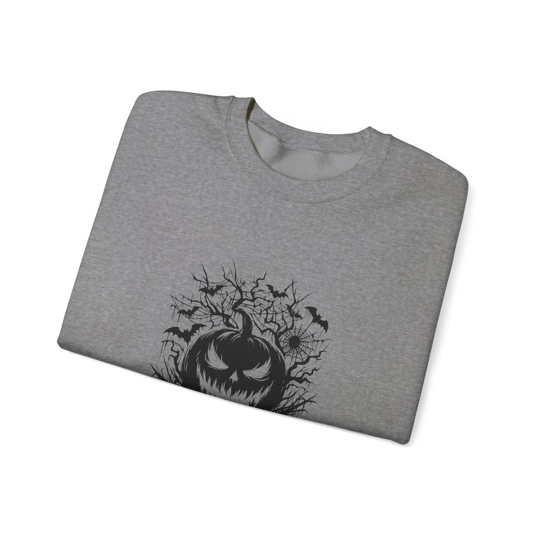 Happy Halloween Acrostic Poem  Sweatshirt - Creepy Black Pumpkin