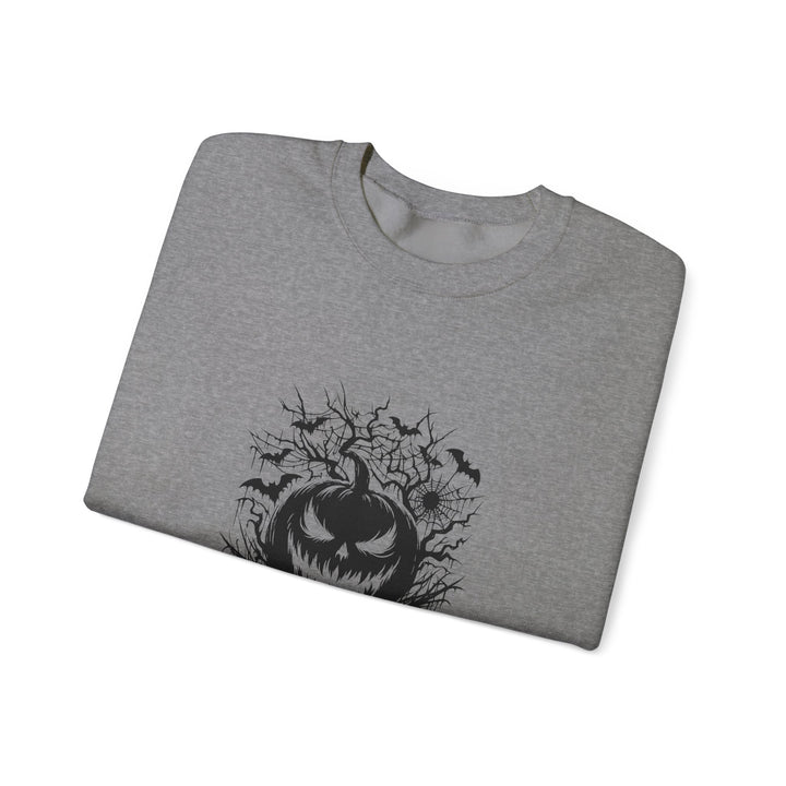 Happy Halloween Acrostic Poem  Sweatshirt - Creepy Black Pumpkin