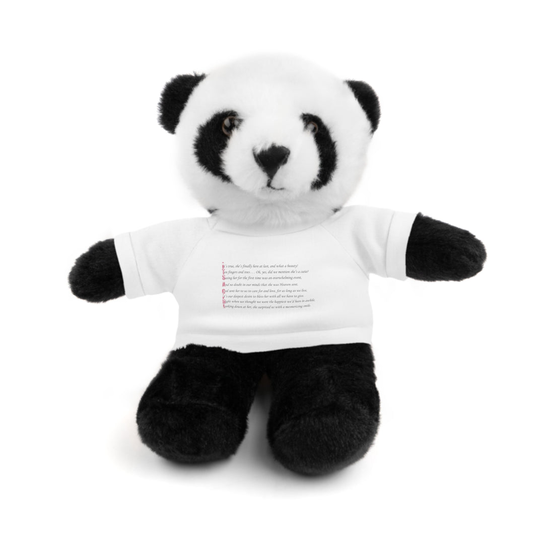 It’s a Girl Acrostic Poem Stuffed Animal Collection with T-Shirt