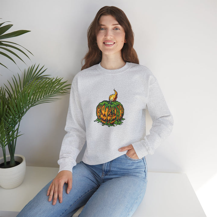 Happy Halloween Acrostic Poem Sweatshirt - Creepy Pumpkin