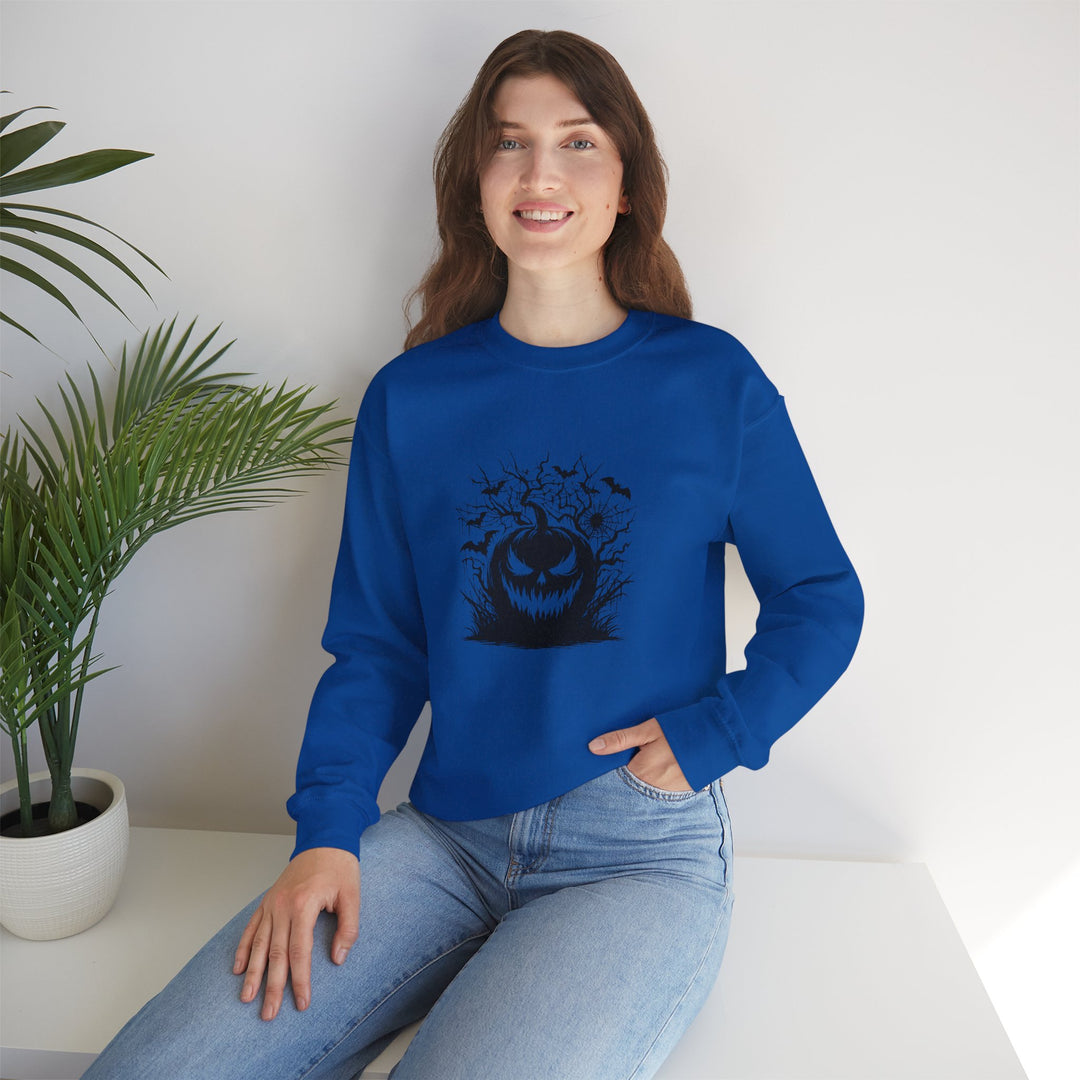 Happy Halloween Acrostic Poem  Sweatshirt - Creepy Black Pumpkin