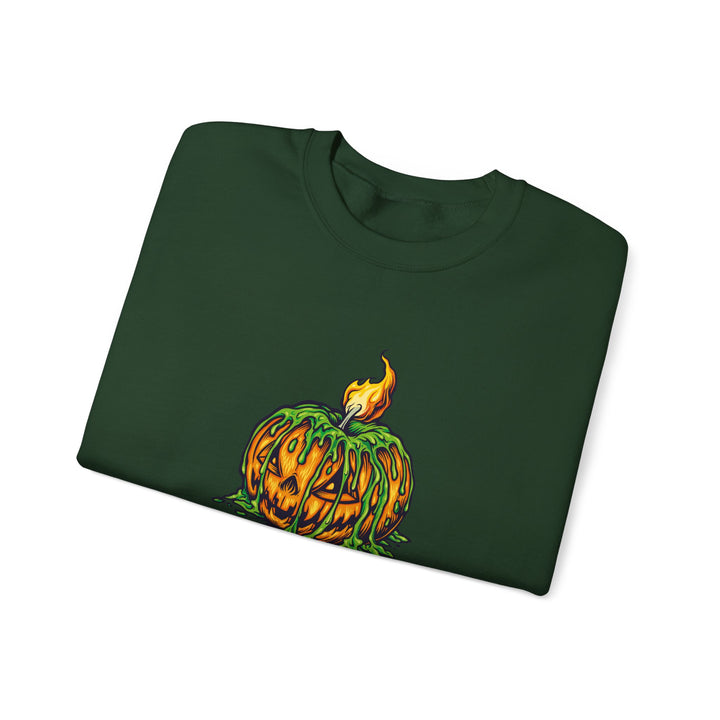 Happy Halloween Acrostic Poem Sweatshirt - Creepy Pumpkin