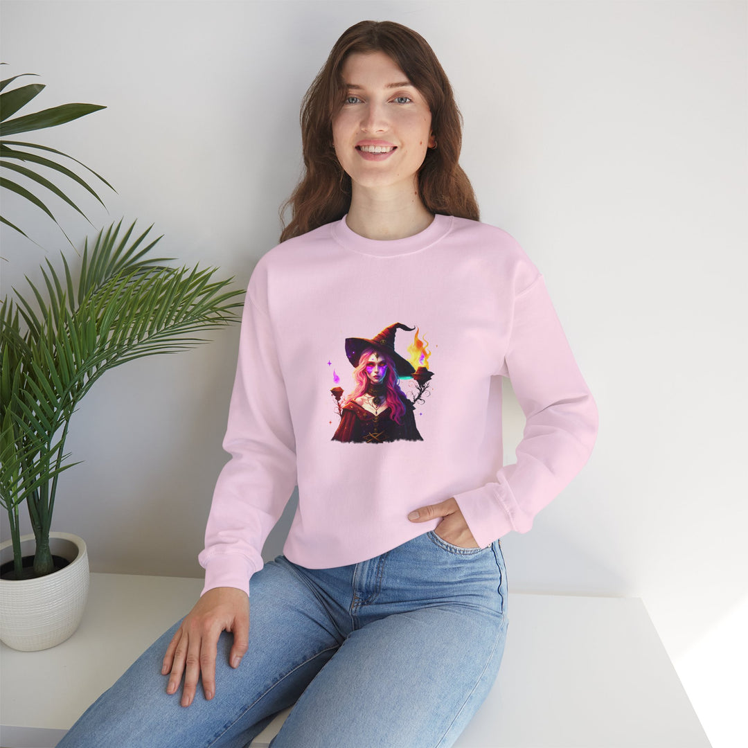 Happy Halloween Acrostic Poem Sweatshirt  - Creepy Modern Witch