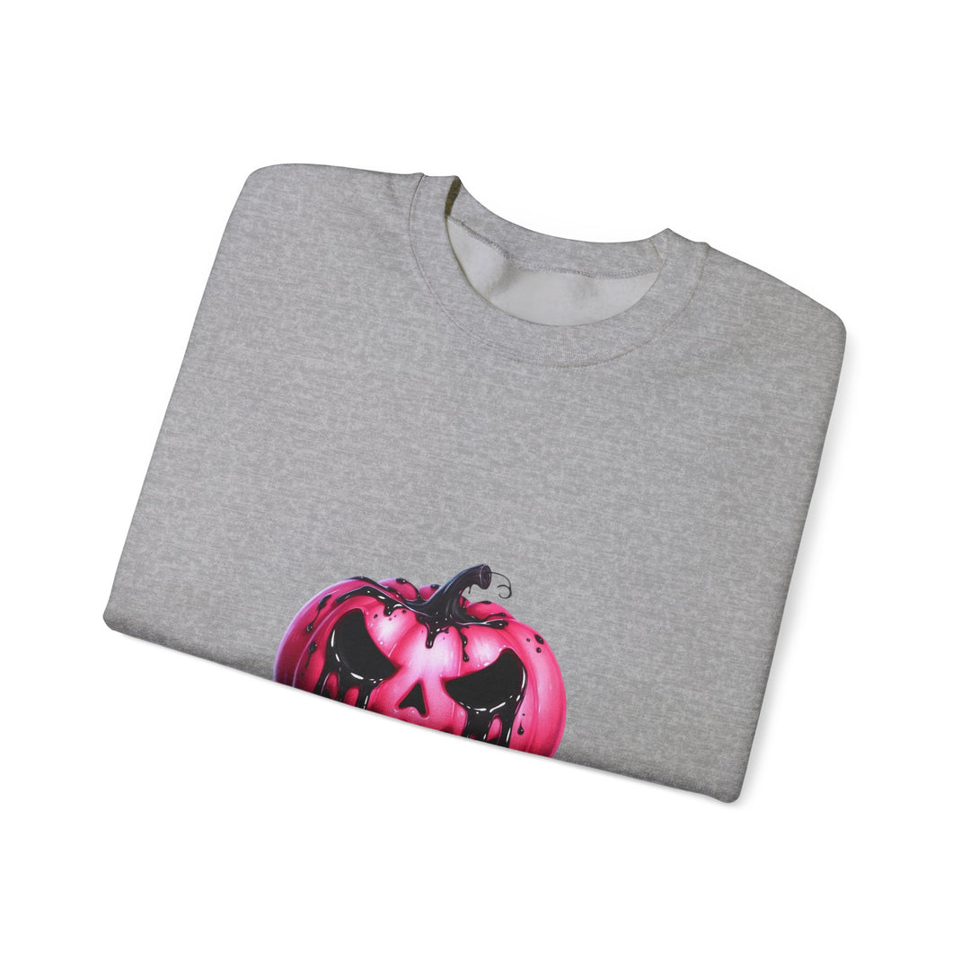Happy Halloween Acrostic Poem Sweatshirt - Creepy Pink