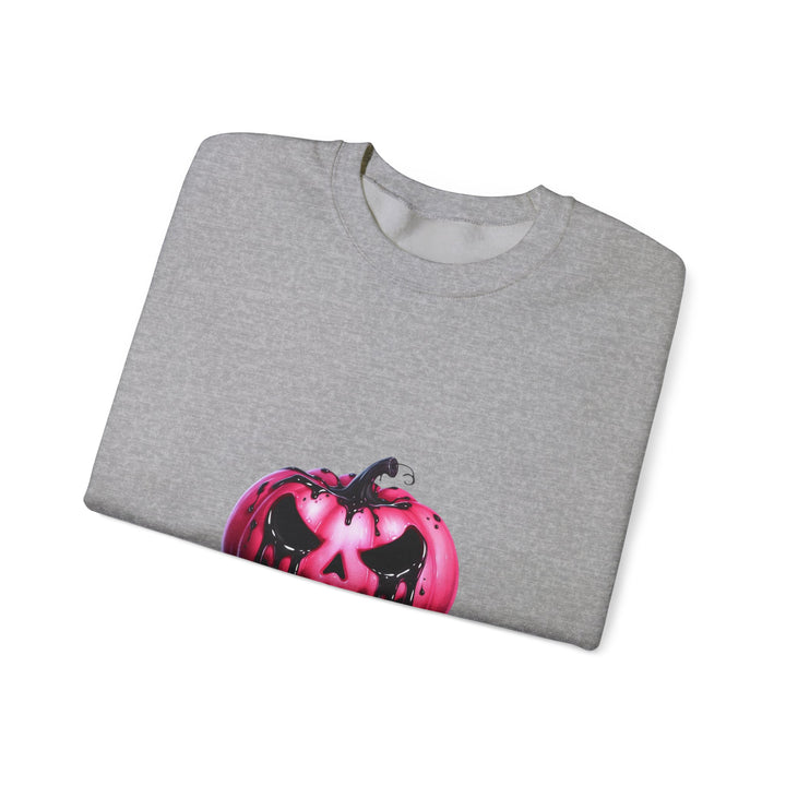 Happy Halloween Acrostic Poem Sweatshirt - Creepy Pink