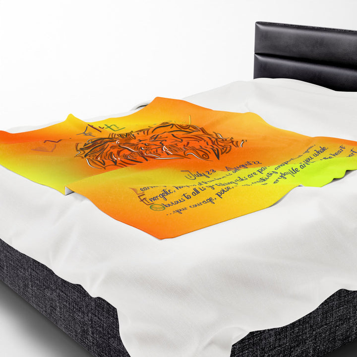Leo Acrostic Poem Velveteen Plush Blanket