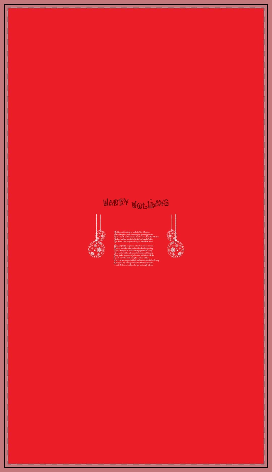 Happy Holidays Festive Tablecloth