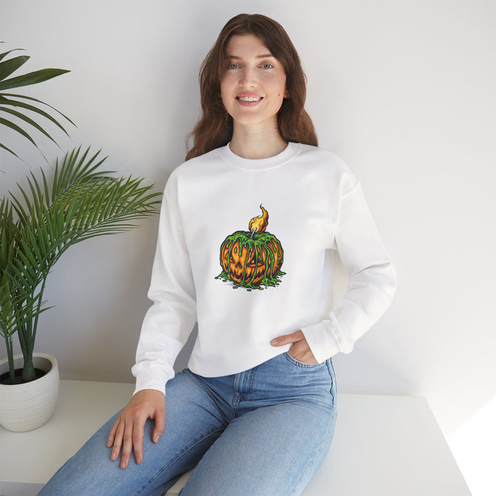 Happy Halloween Acrostic Poem Sweatshirt - Creepy Pumpkin