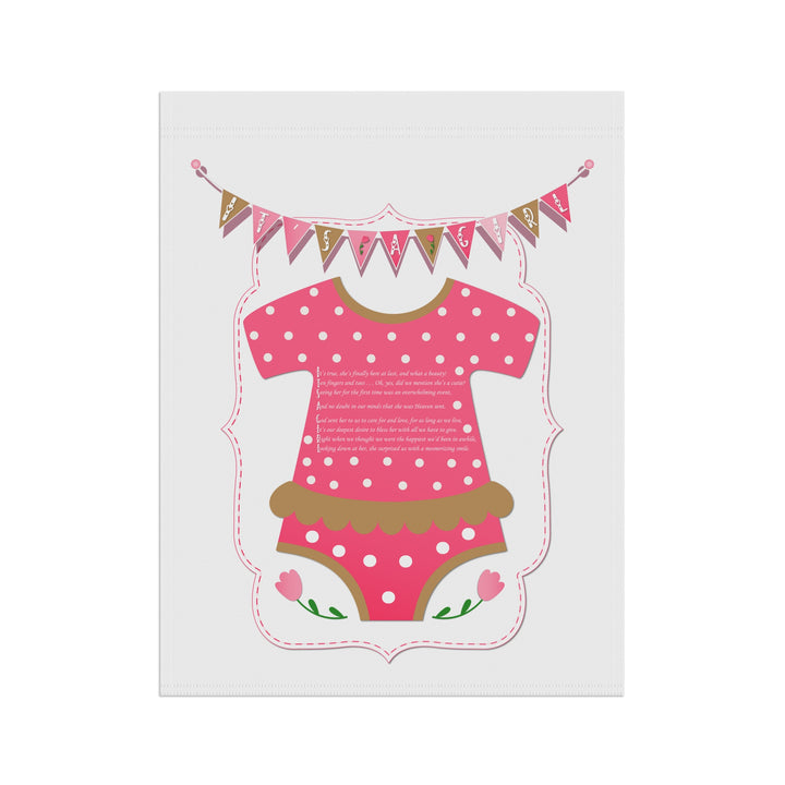 It's a Girl Acrostic Poem outdoor/Garden Banner Polka Dot Bodysuit