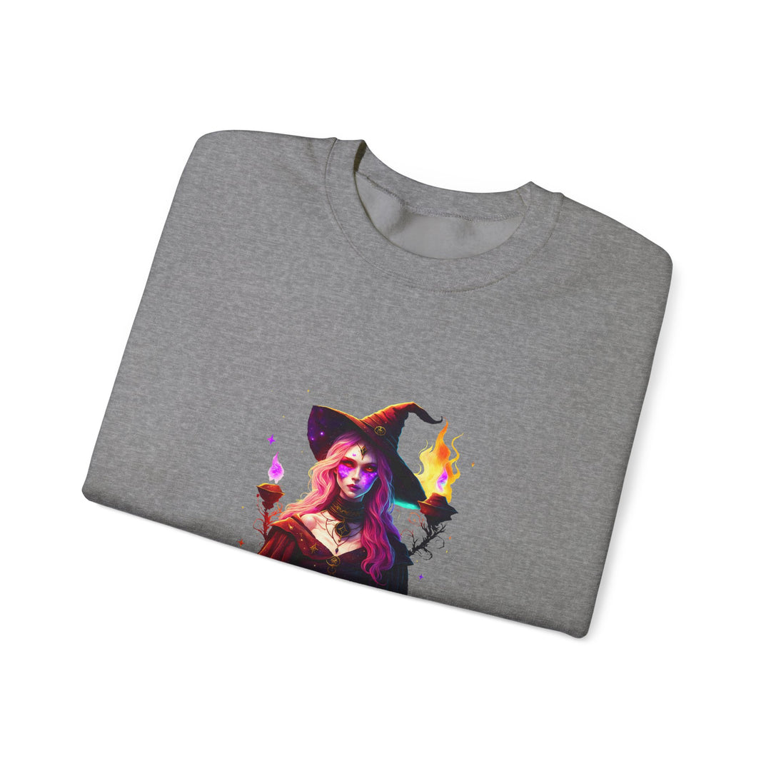 Happy Halloween Acrostic Poem Sweatshirt  - Creepy Modern Witch