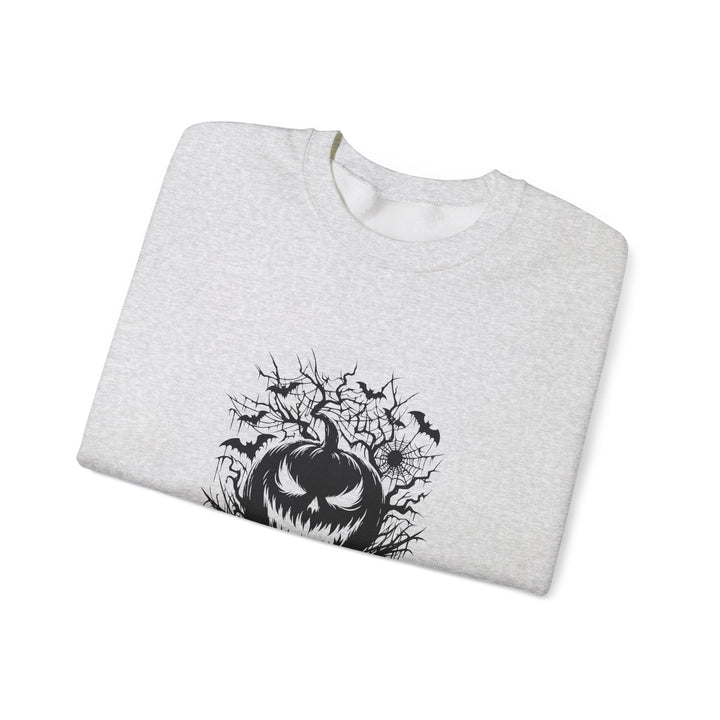 Happy Halloween Acrostic Poem  Sweatshirt - Creepy Black Pumpkin