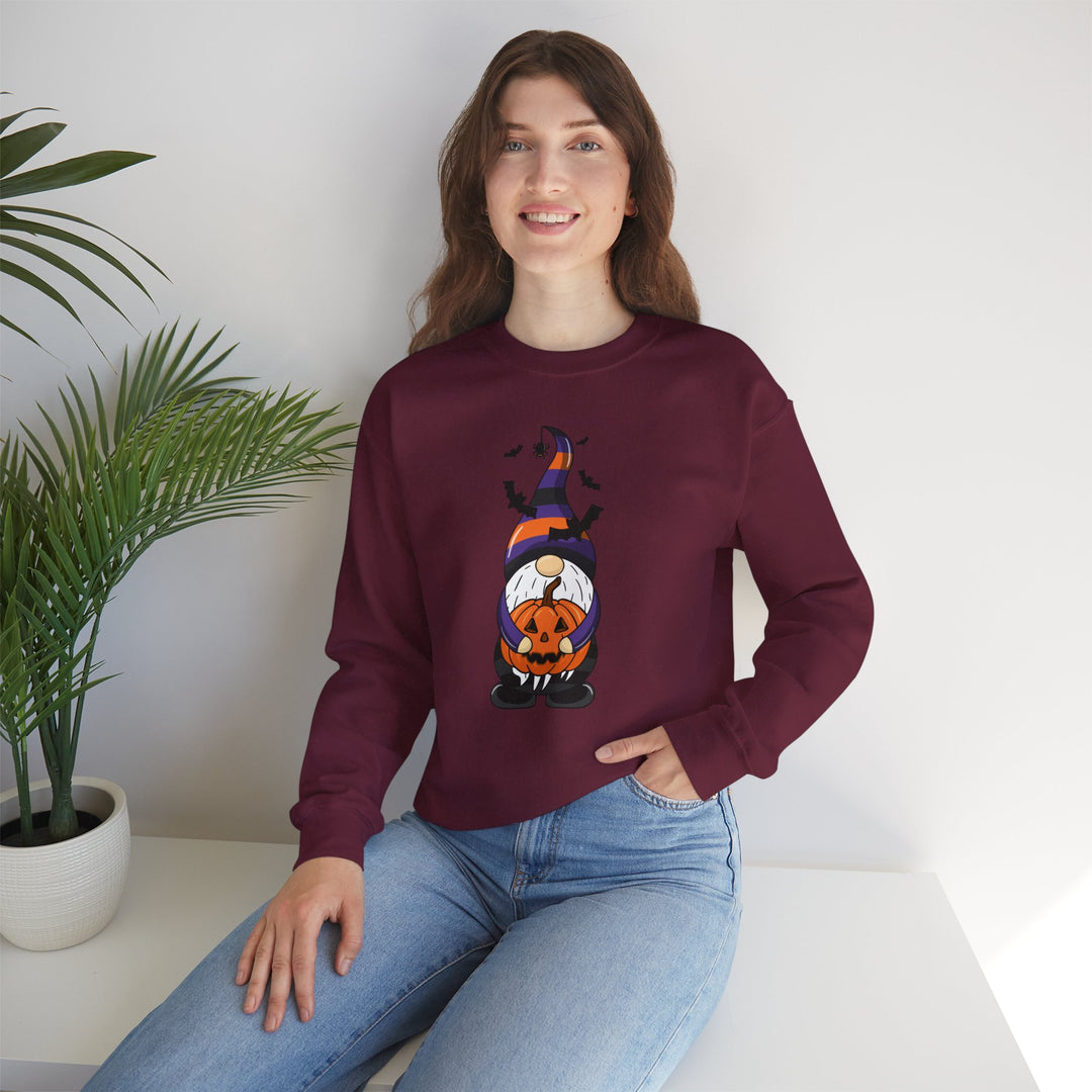 Happy Halloween Acrostic Poem Sweatshirt - Gnome with Pumpkin