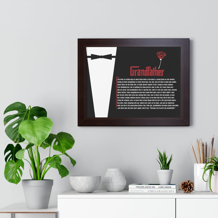 It's Just a Phrase "Grandfather" Framed Acrostic Poem Print