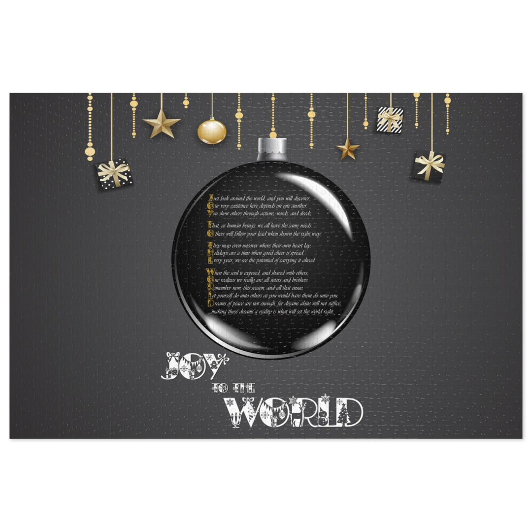 Joy to the World Acrostic Poem Jigsaw Puzzle - Ornament -Tin Box