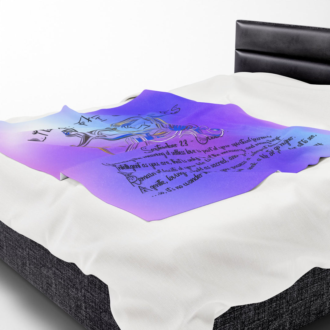 Libra Acrostic Poem Velveteen Plush Blanket