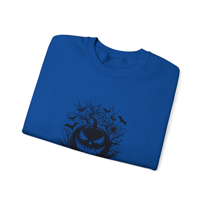 Happy Halloween Acrostic Poem  Sweatshirt - Creepy Black Pumpkin