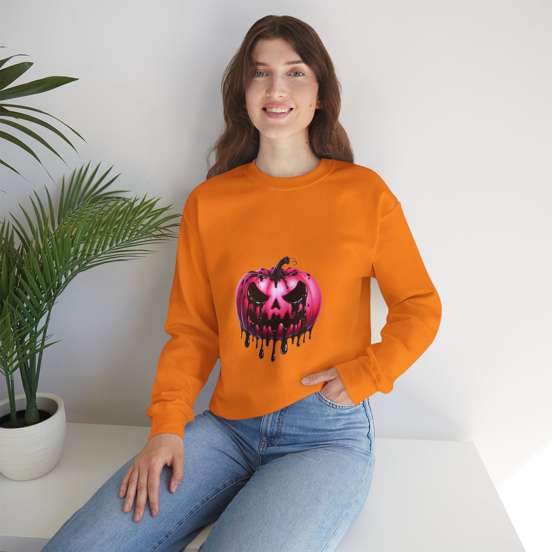 Happy Halloween Acrostic Poem Sweatshirt - Creepy Pink