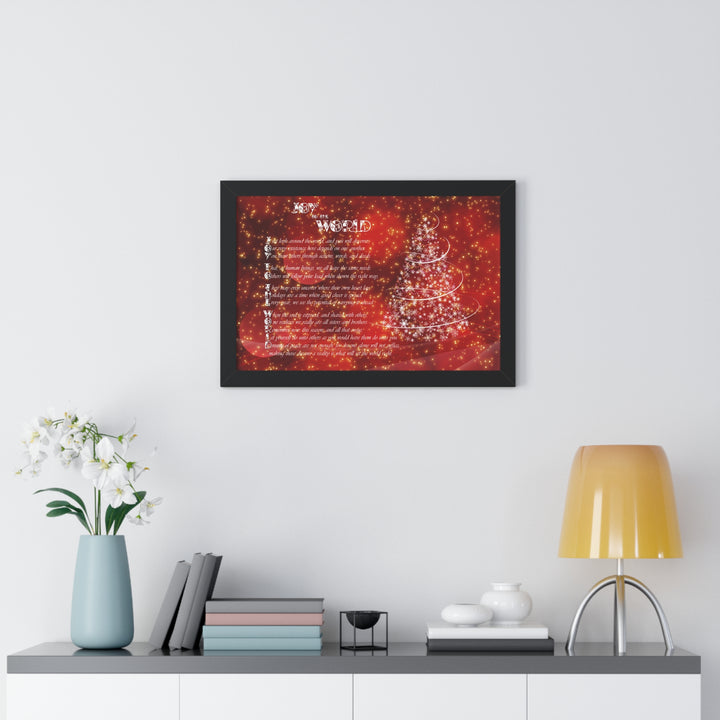 It's Just a Phrase "Joy to the World" Framed Acrostic Poem Print