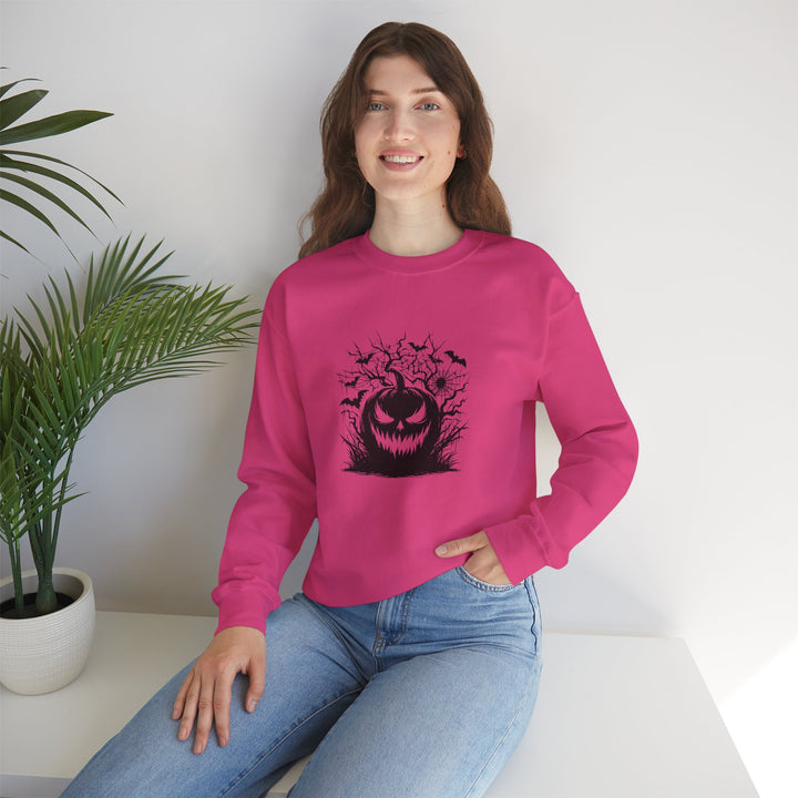 Happy Halloween Acrostic Poem  Sweatshirt - Creepy Black Pumpkin