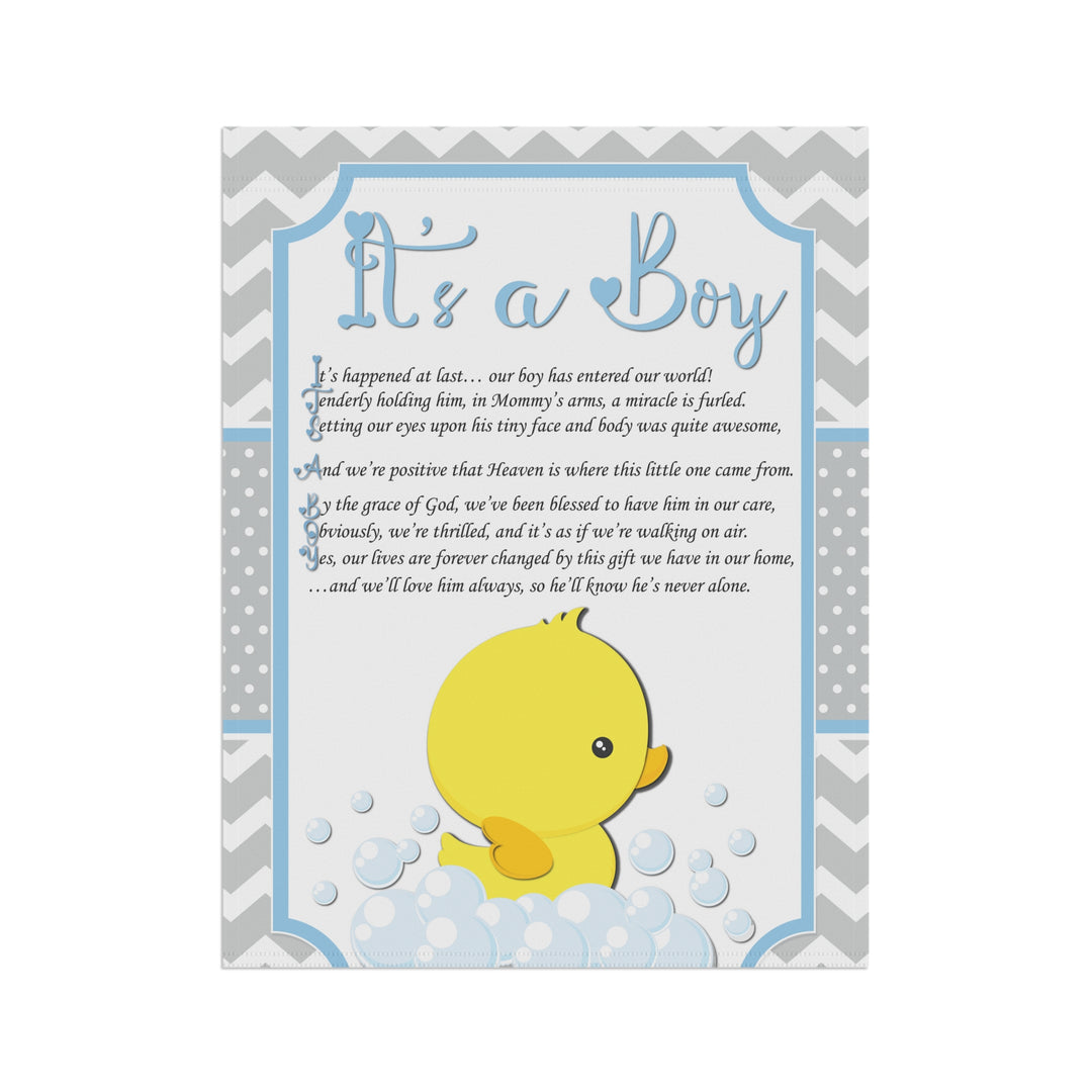 It’s a Boy Acrostic Poem outdoor/Garden Banner - Ducky