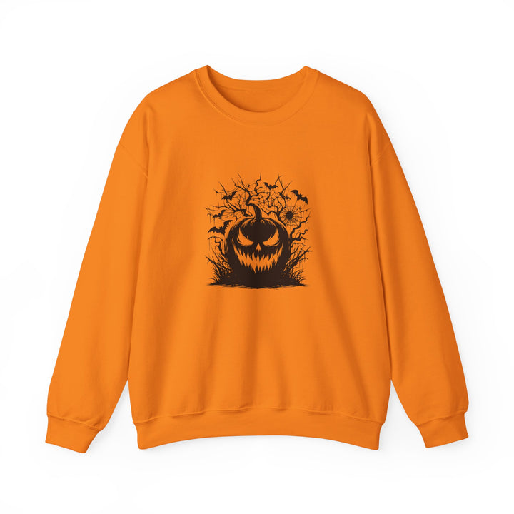 Happy Halloween Acrostic Poem  Sweatshirt - Creepy Black Pumpkin