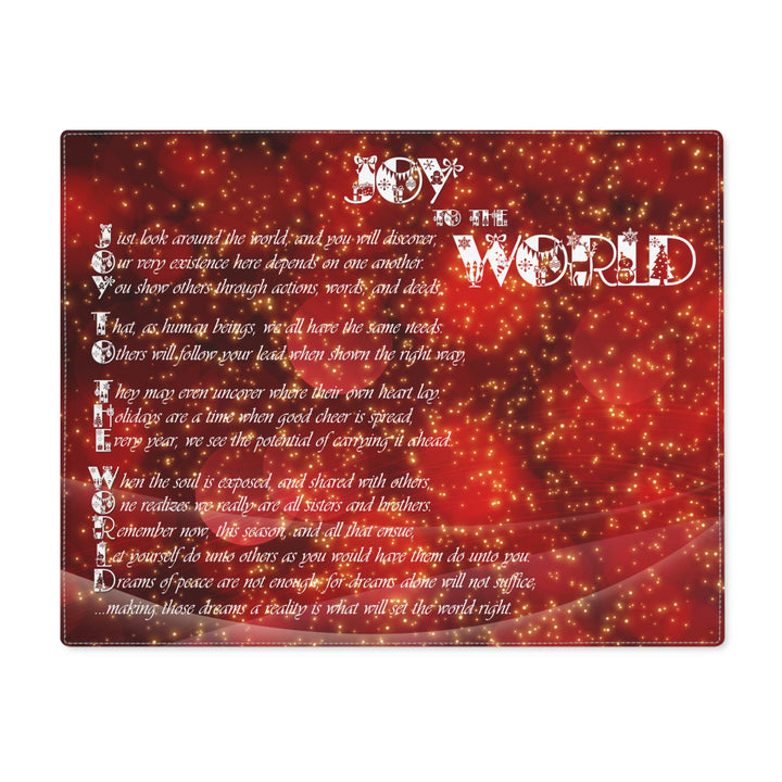 Joy to the World Acrostic Poem Placemat
