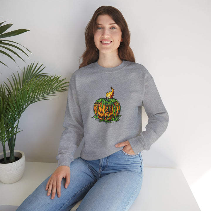 Happy Halloween Acrostic Poem Sweatshirt - Creepy Pumpkin