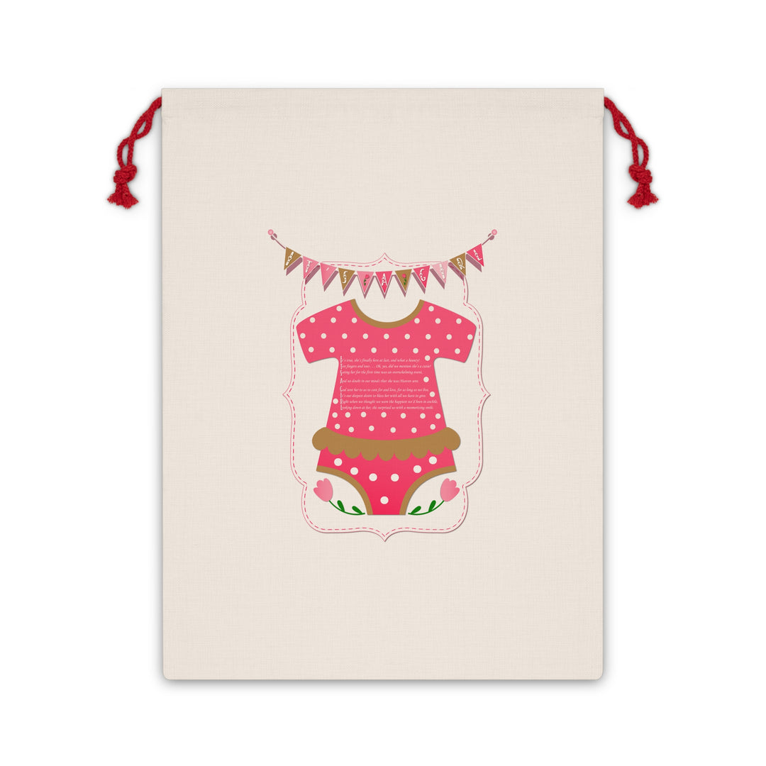 It's a Girl Acrostic Poem Gift Bag - Polka Dot Baby Bodysuit