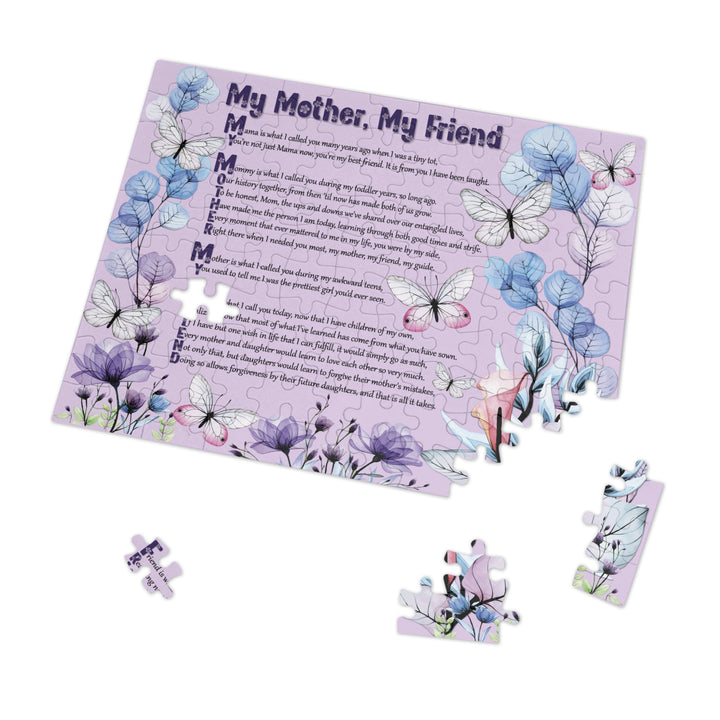 My Mother, My Friend Acrostic Poem Jigsaw Puzzle - Tin Box