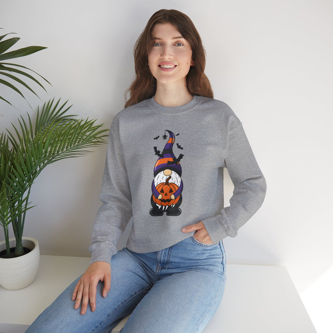 Happy Halloween Acrostic Poem Sweatshirt - Gnome with Pumpkin