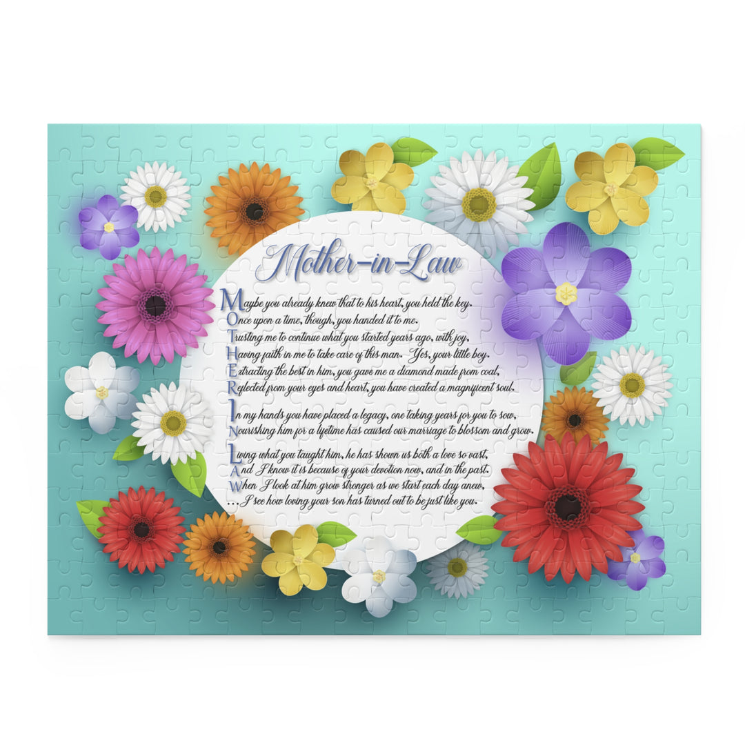 Mother-in-Law Acrostic Poem Jigsaw Puzzle - Flowers