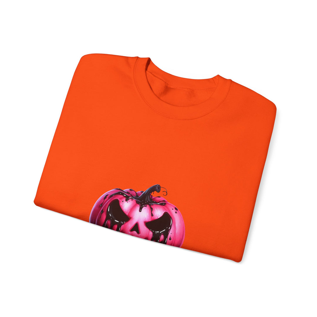 Happy Halloween Acrostic Poem Sweatshirt - Creepy Pink