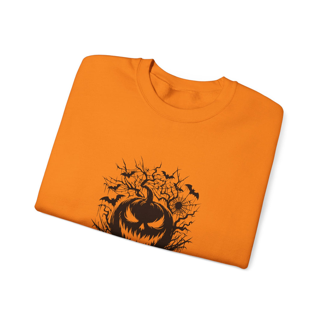 Happy Halloween Acrostic Poem  Sweatshirt - Creepy Black Pumpkin
