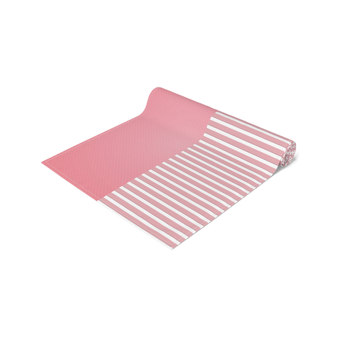 It’s a Girl Table Runner - Pink-White Stripes - Personalized