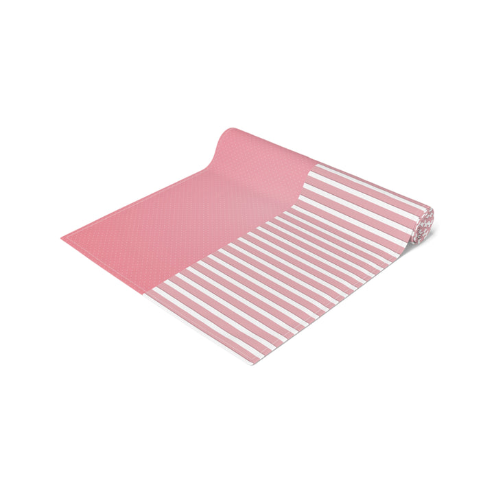 It’s a Girl Table Runner - Pink-White Stripes - Personalized