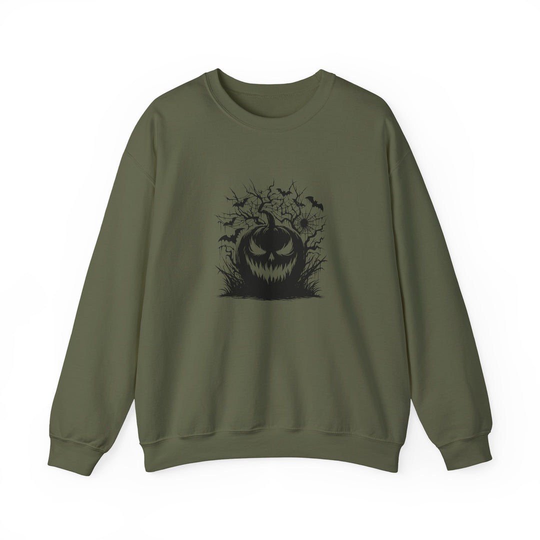 Happy Halloween Acrostic Poem  Sweatshirt - Creepy Black Pumpkin