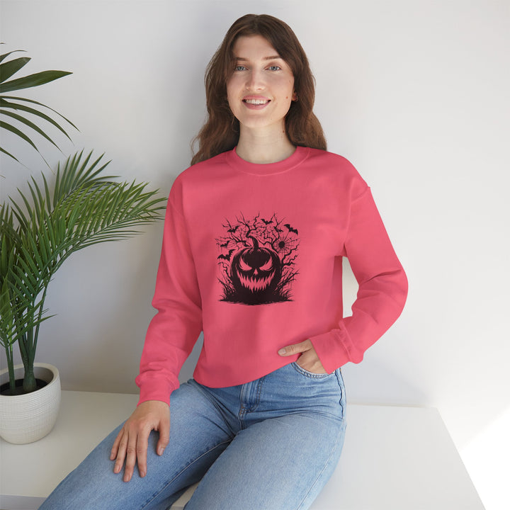 Happy Halloween Acrostic Poem  Sweatshirt - Creepy Black Pumpkin