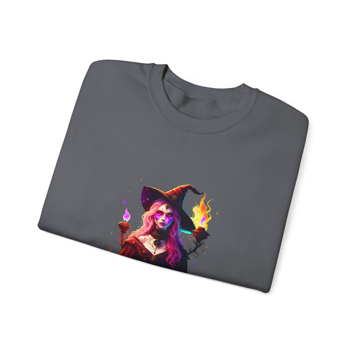 Happy Halloween Acrostic Poem Sweatshirt  - Creepy Modern Witch