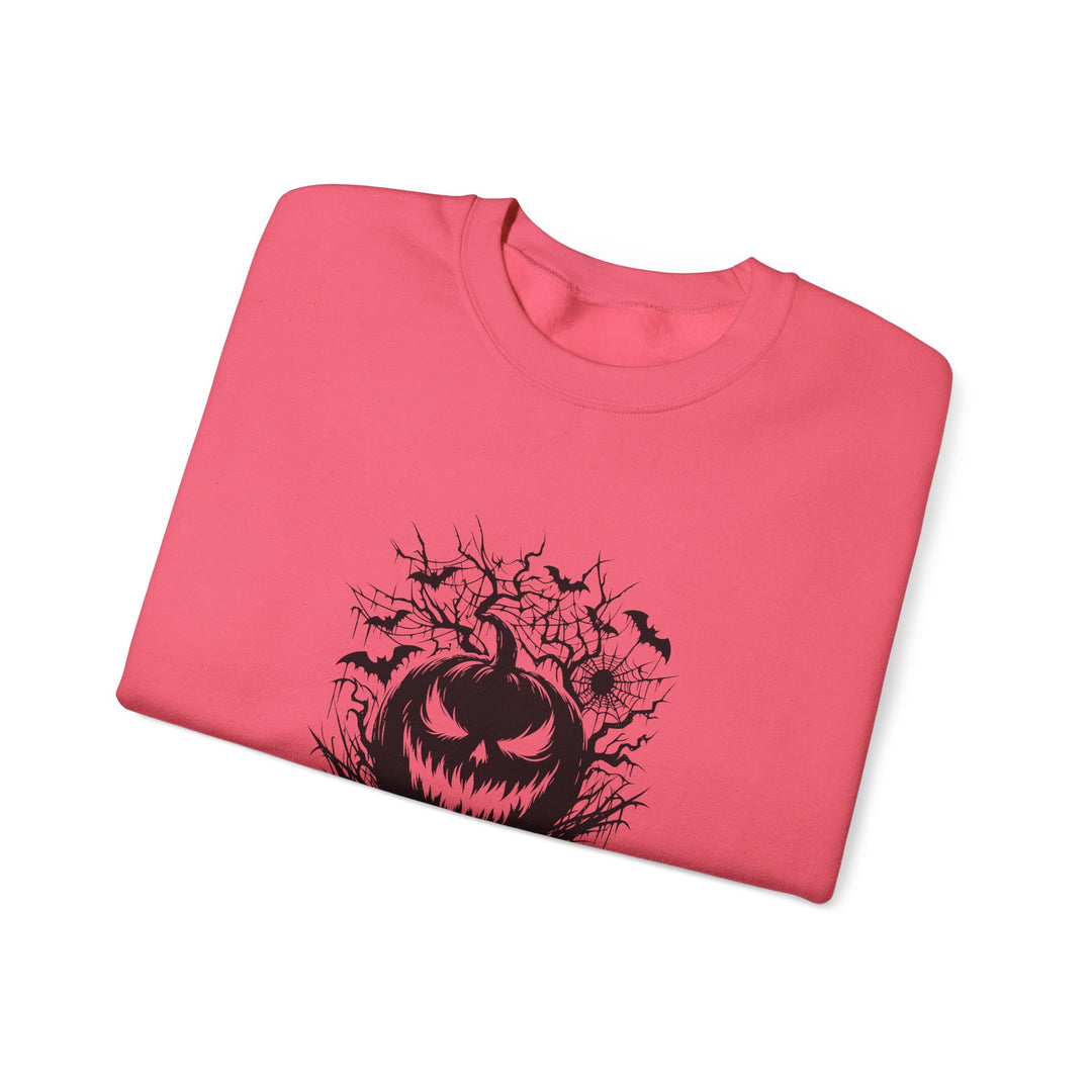 Happy Halloween Acrostic Poem  Sweatshirt - Creepy Black Pumpkin