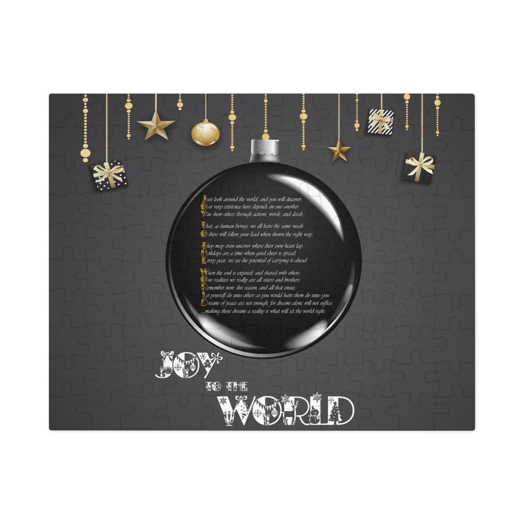 Joy to the World Acrostic Poem Jigsaw Puzzle - Ornament -Tin Box