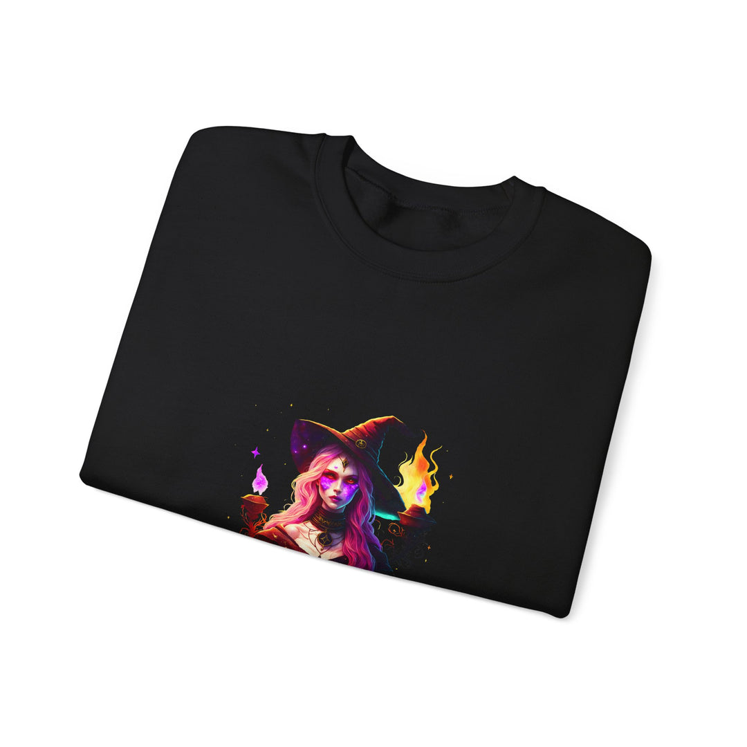 Happy Halloween Acrostic Poem Sweatshirt  - Creepy Modern Witch