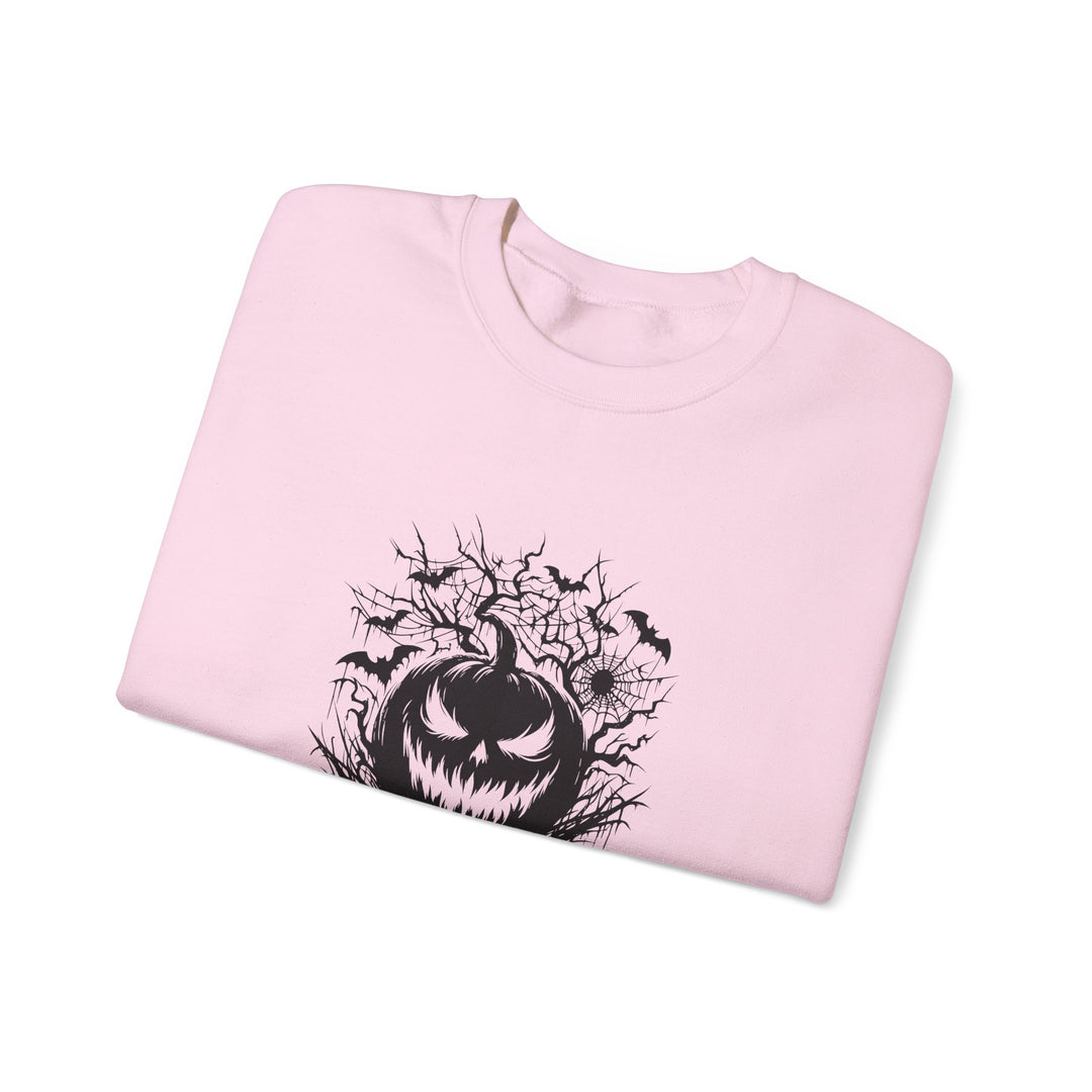 Happy Halloween Acrostic Poem  Sweatshirt - Creepy Black Pumpkin