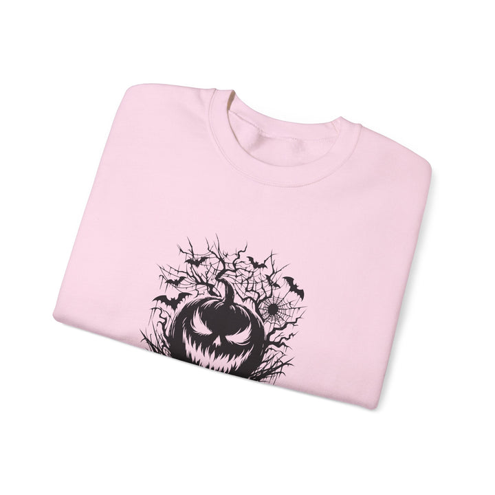 Happy Halloween Acrostic Poem  Sweatshirt - Creepy Black Pumpkin