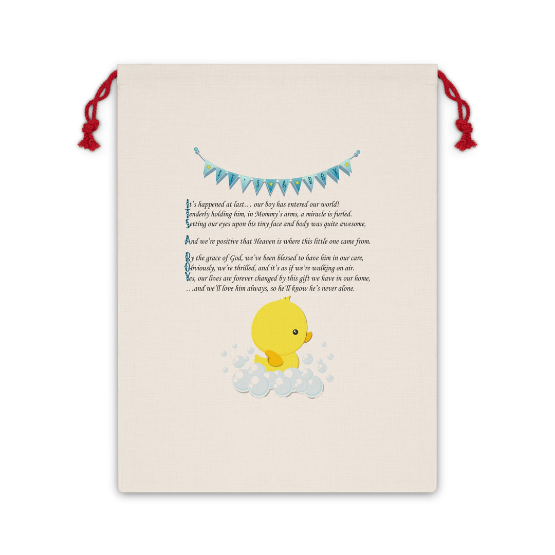 It's a Boy Acrostic Poem Gift Bag - Ducky