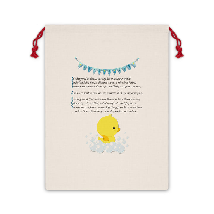 It's a Boy Acrostic Poem Gift Bag - Ducky