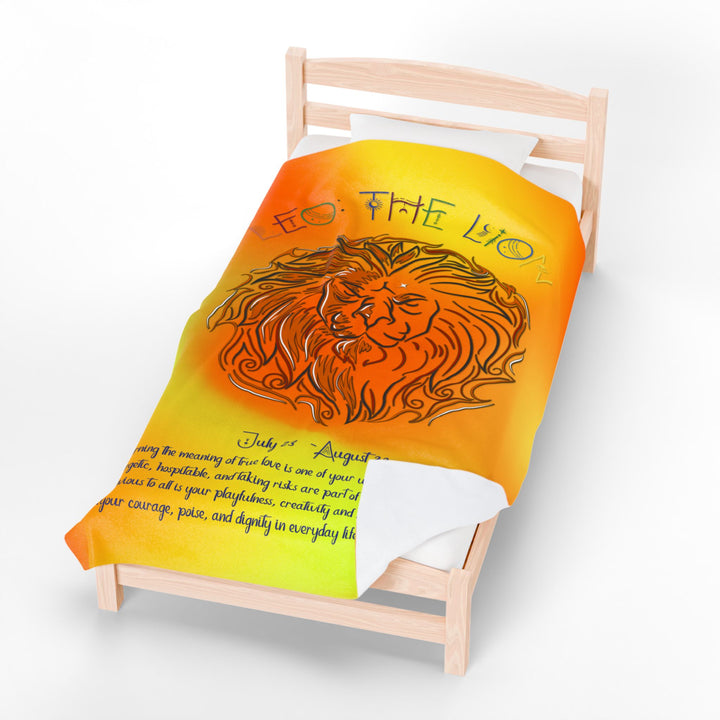 Leo Acrostic Poem Velveteen Plush Blanket
