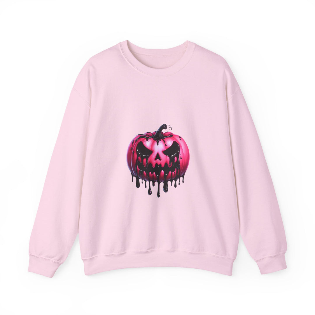 Happy Halloween Acrostic Poem Sweatshirt - Creepy Pink