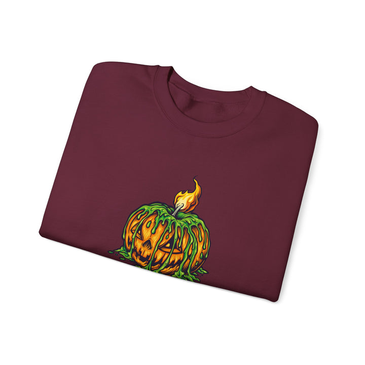 Happy Halloween Acrostic Poem Sweatshirt - Creepy Pumpkin