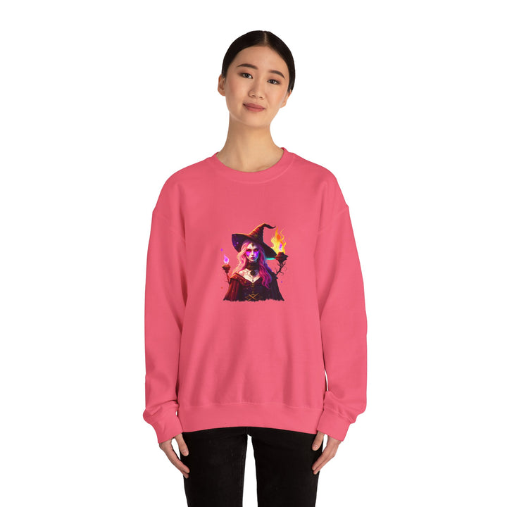 Happy Halloween Acrostic Poem Sweatshirt  - Creepy Modern Witch